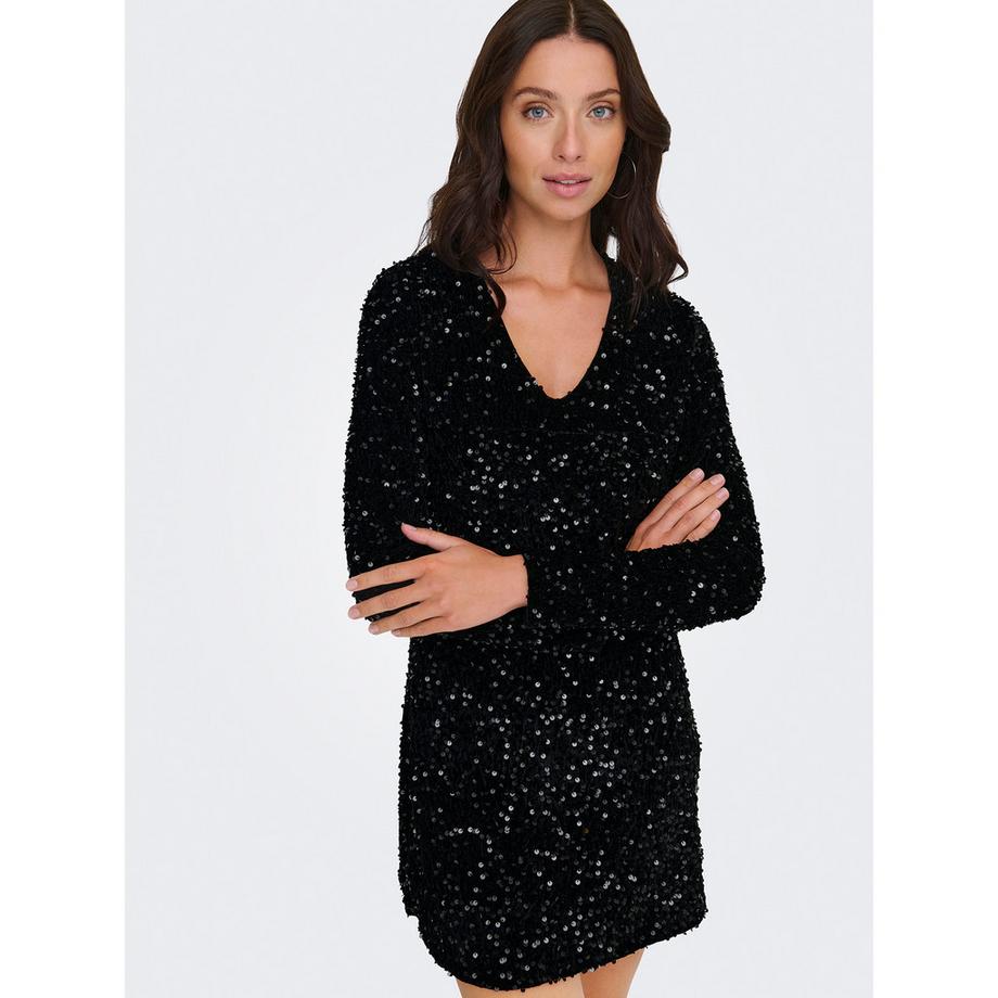 ONLY Robe Mini Paillettes Col V  