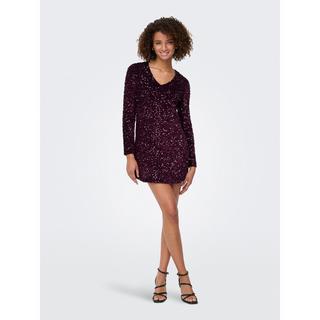 ONLY Pailletten V-Ausschnitt Minikleid  