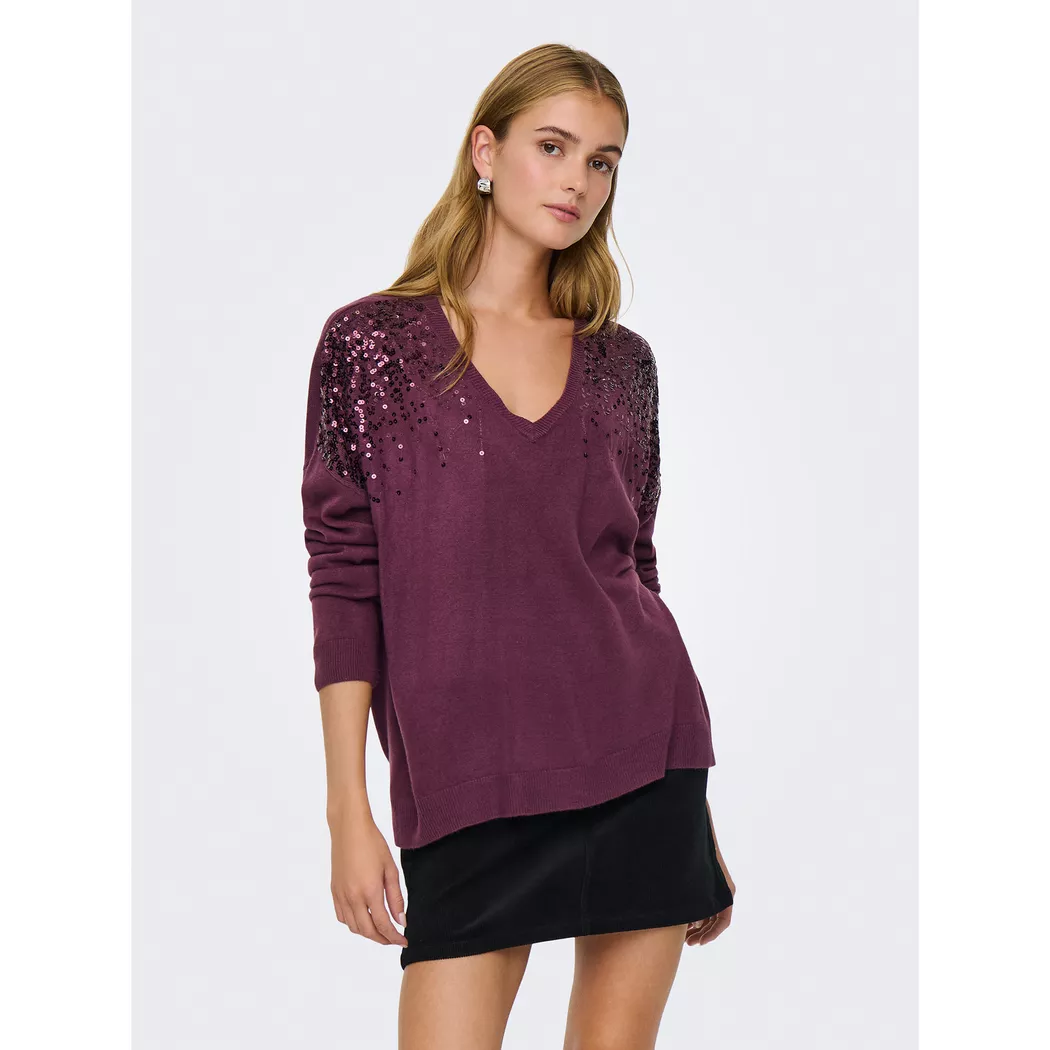 Only Rica Life Pullover Wine Red XS