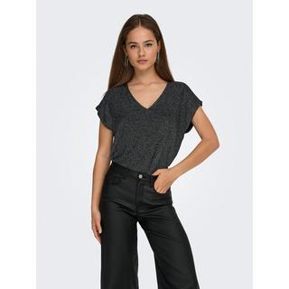 ONLY V-Ausschnitt Kurzarm T-Shirt  