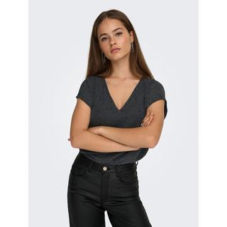 ONLY V-Ausschnitt Kurzarm T-Shirt  