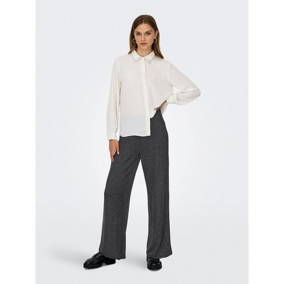 ONLY Pantaloni Larghi Filati Glitter  