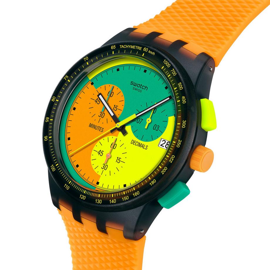 swatch   NEON SIGNAL FLAG Chronograph Uhr 