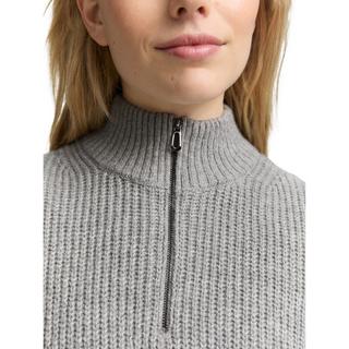 TOM TAILOR Gilet en maille avec demi-fermeture éclair  