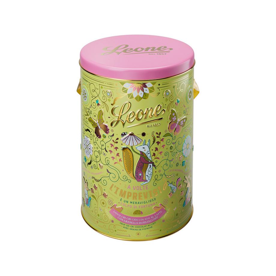 Milchschokolade-Ei mit Pistazien