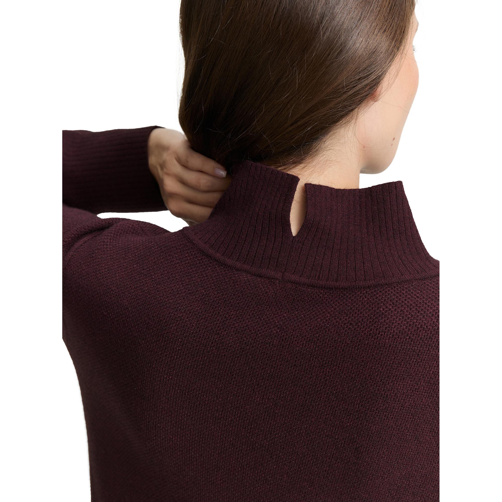 TOM TAILOR Strickkleid Stehkragen  