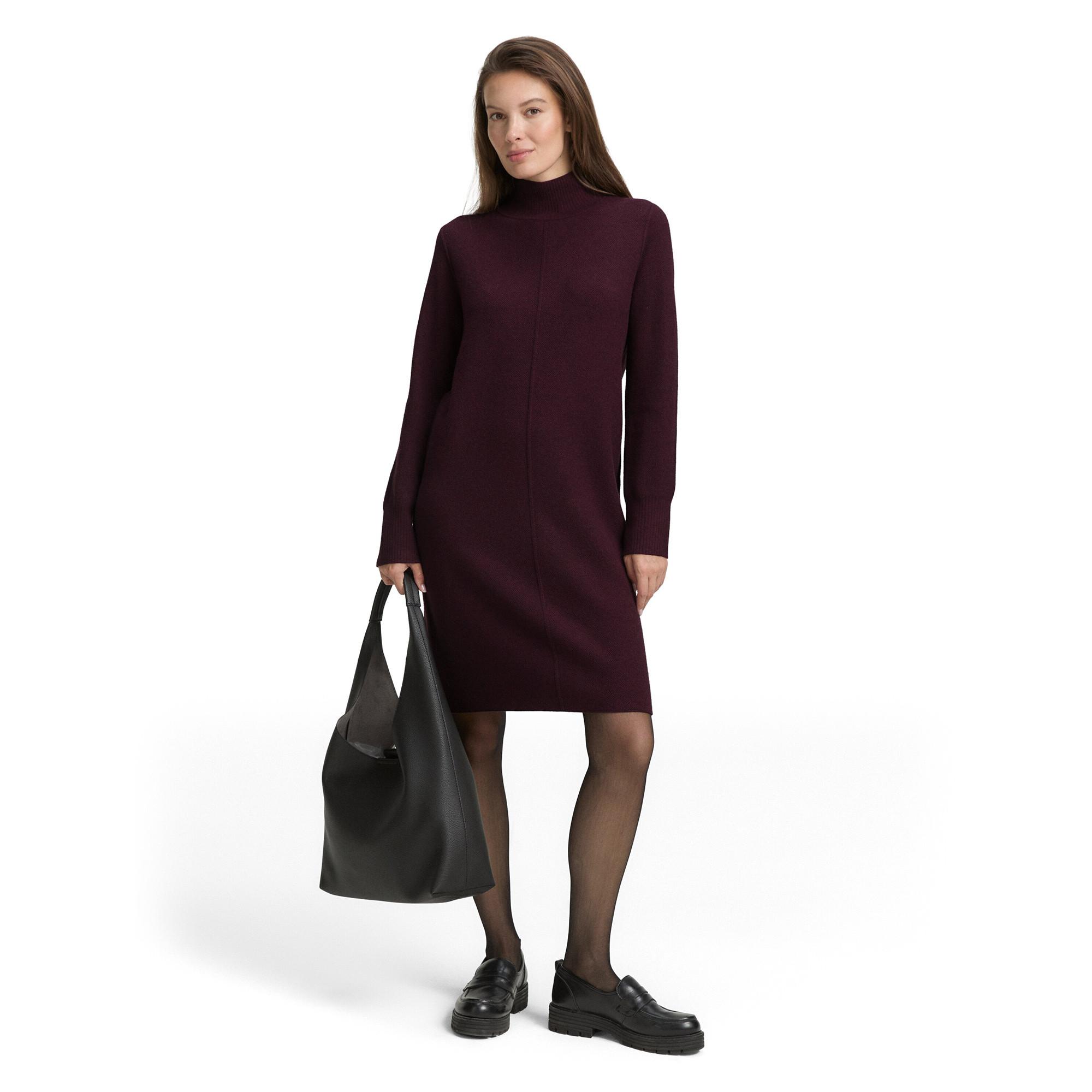 TOM TAILOR Strickkleid Stehkragen  