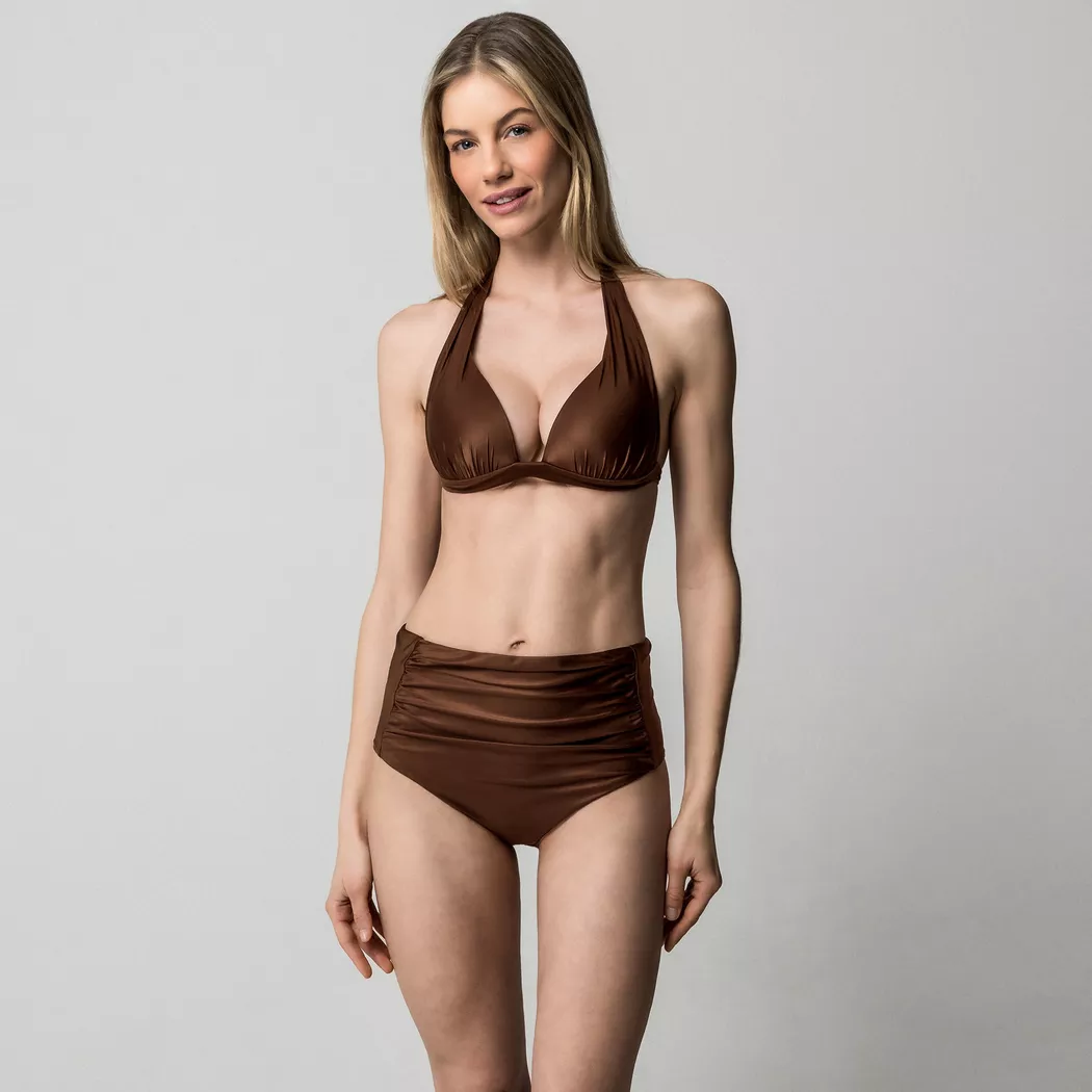 Manor Woman - Bikini Oberteil, für Damen, Cognac, Größe XS