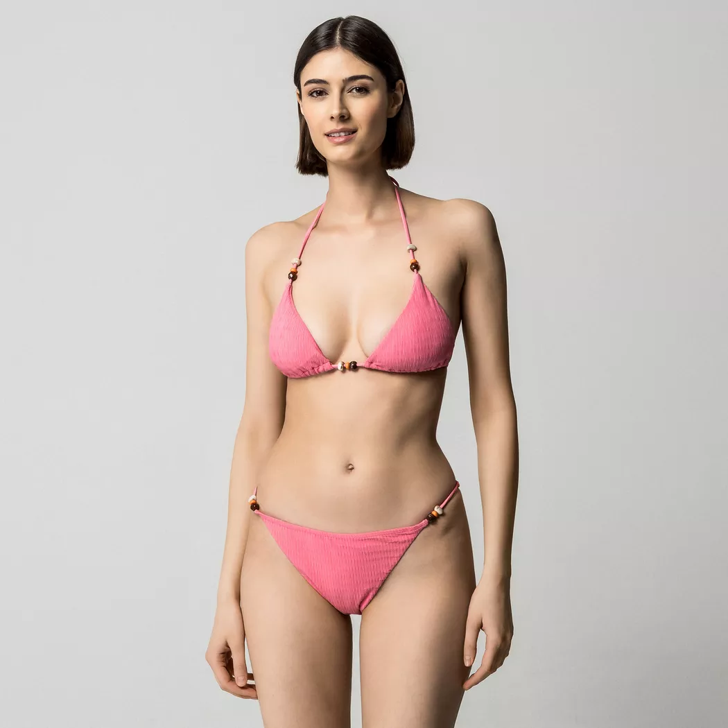Manor Woman Ribbed Bikini Bottoms Pink XL