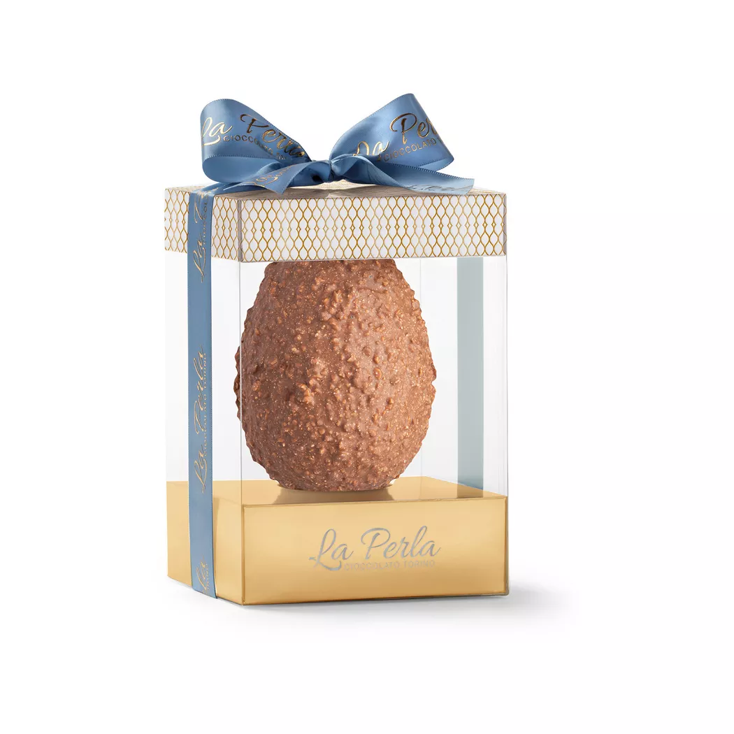 LA PERLA DI TORINO - Milchschokolade mit gesalzenem Karamell und Nougat-Krokant, Easter, 220 g
