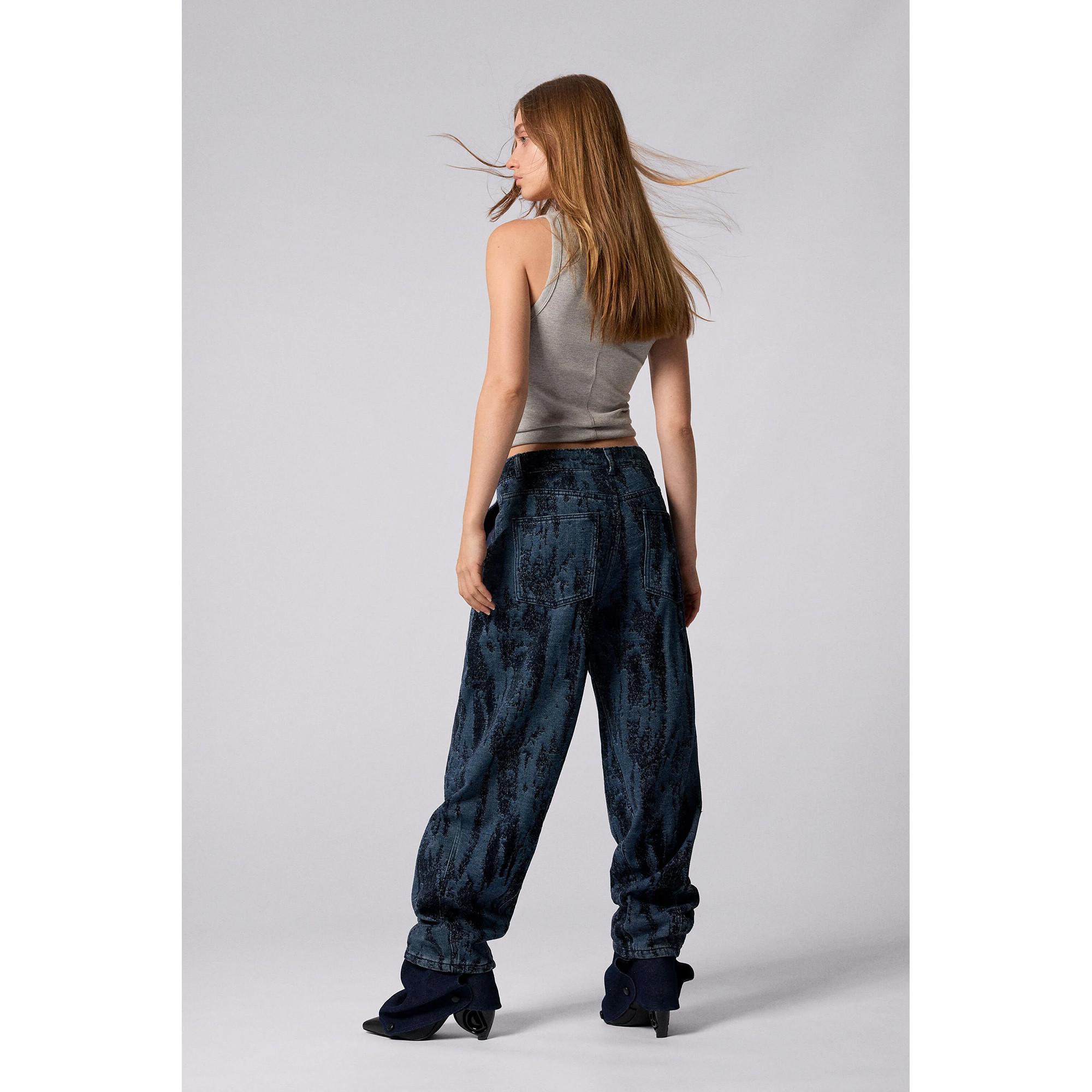 Desigual Jacquard Wide Leg Jeans  