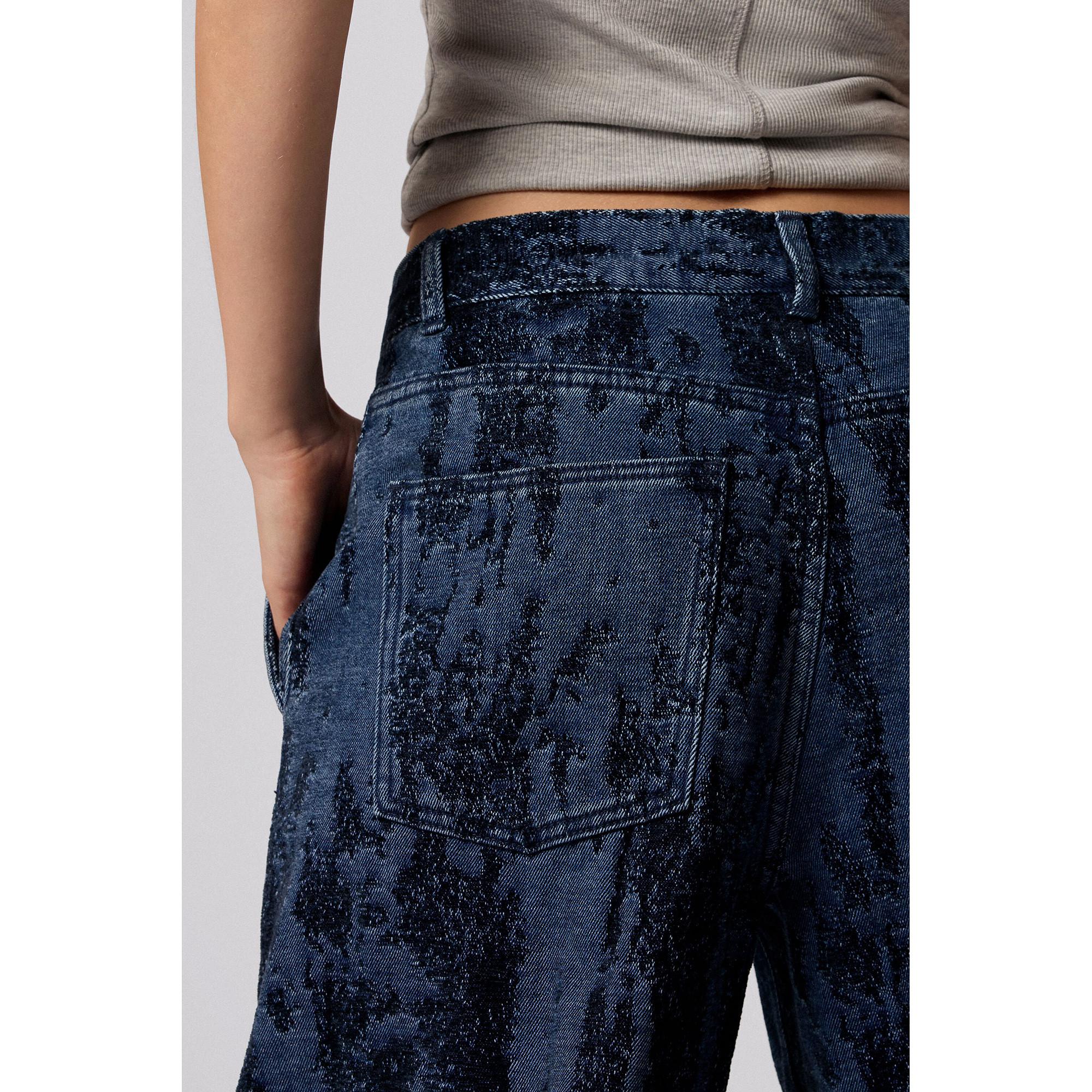 Desigual Jacquard Wide Leg Jeans  