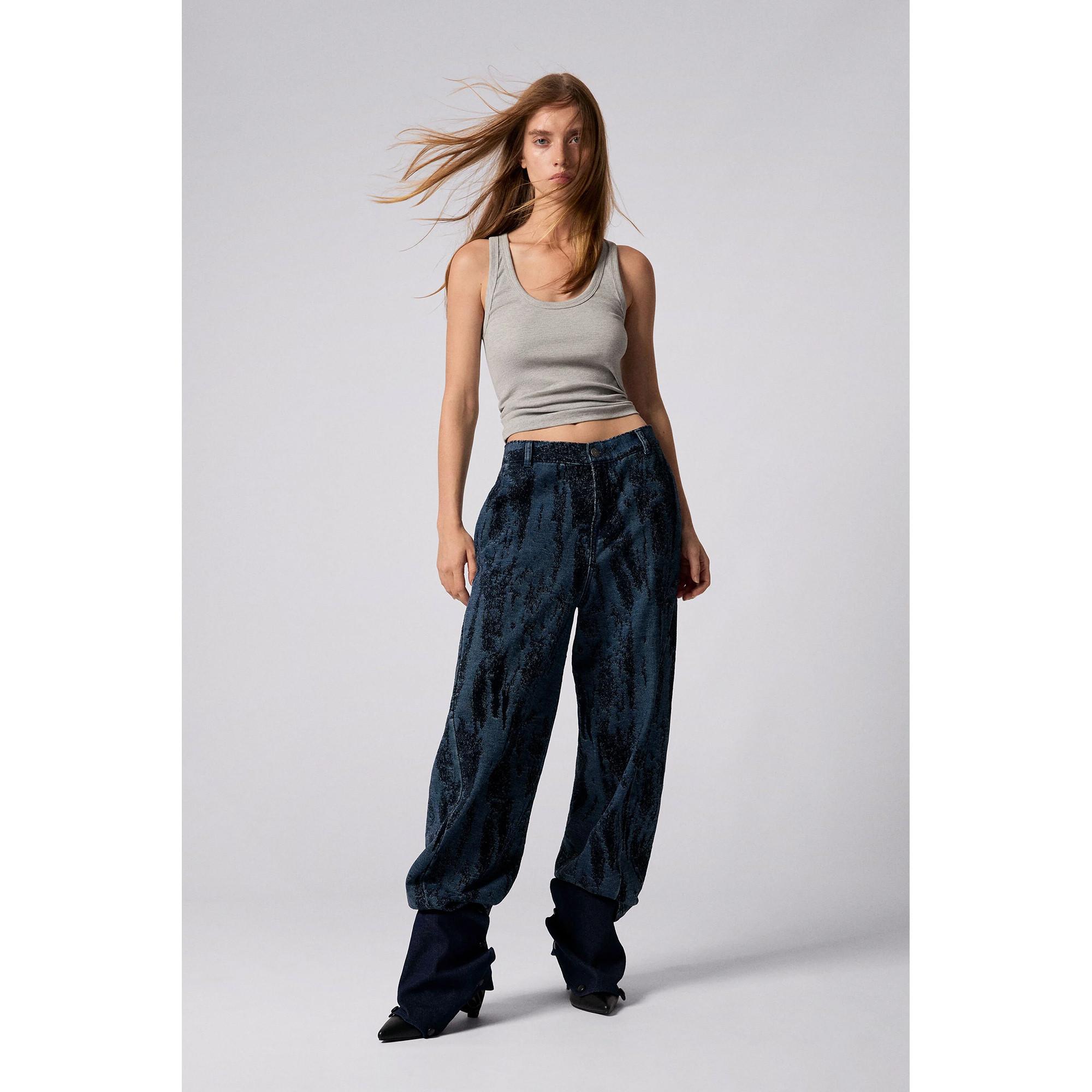 Desigual Jacquard Wide Leg Jeans  