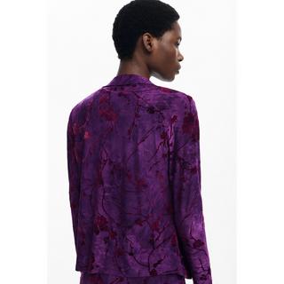 Desigual Chemise Velours Fleurie Manches Longues  