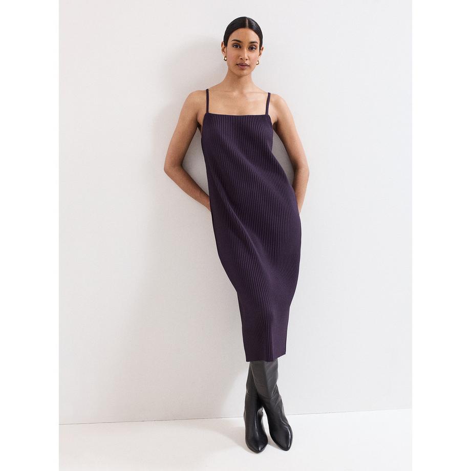 Phase Eight Geripptes ärmelloses Kleid  