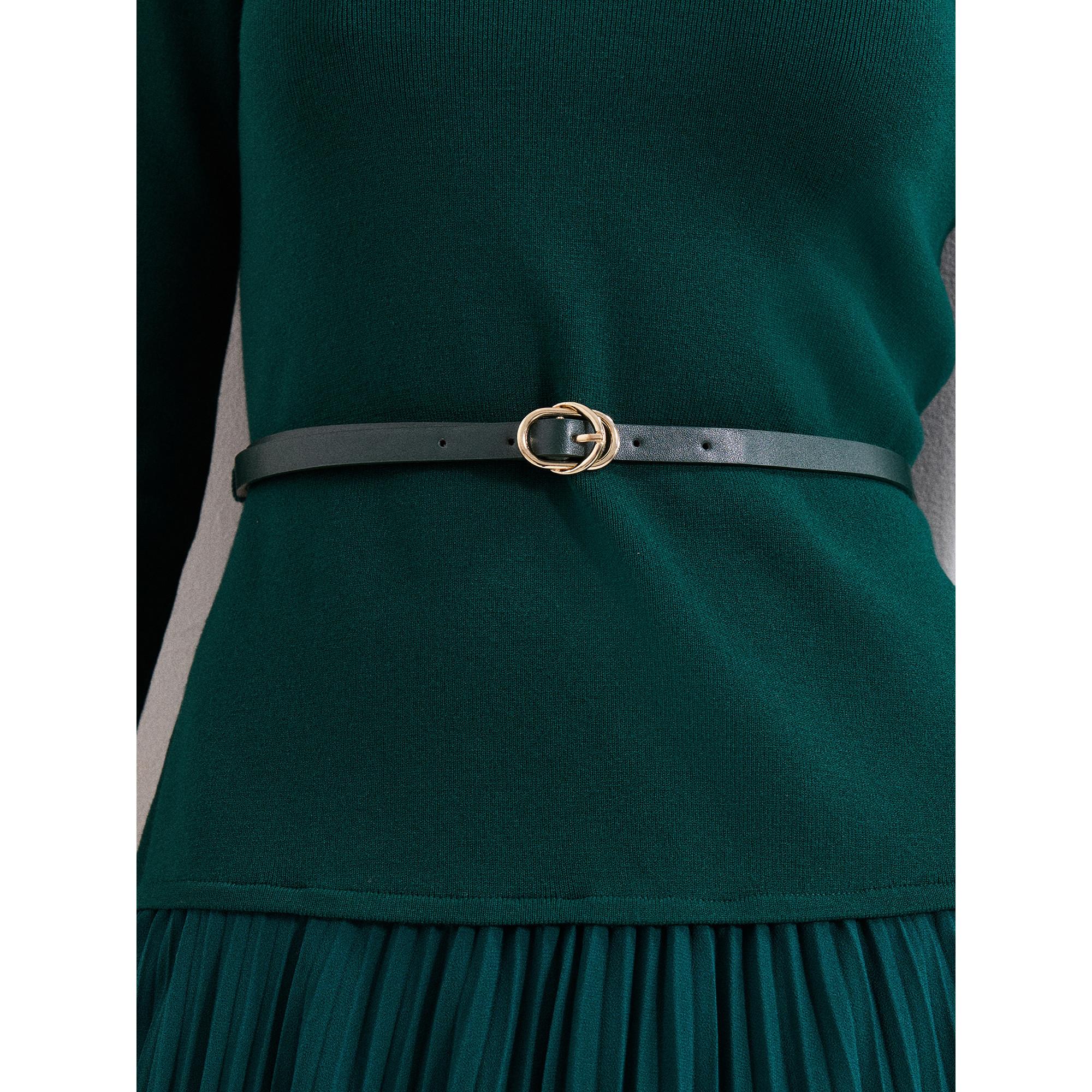 Phase Eight Abito Midi in Maglia con Gonna Plissettata  