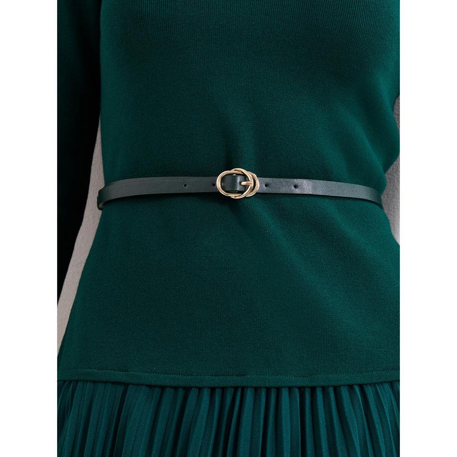 Phase Eight Abito Midi Plissettato Maniche Lunghe  