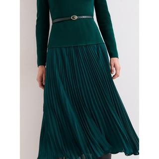 Phase Eight Abito Midi in Maglia con Gonna Plissettata  