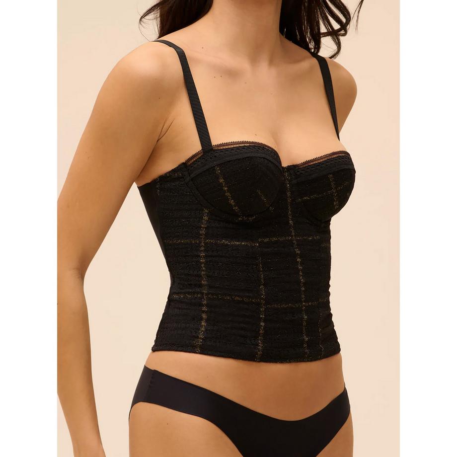 SIMONE PERELE Bustier Pizzo Leavers Maglia Half-Cup  