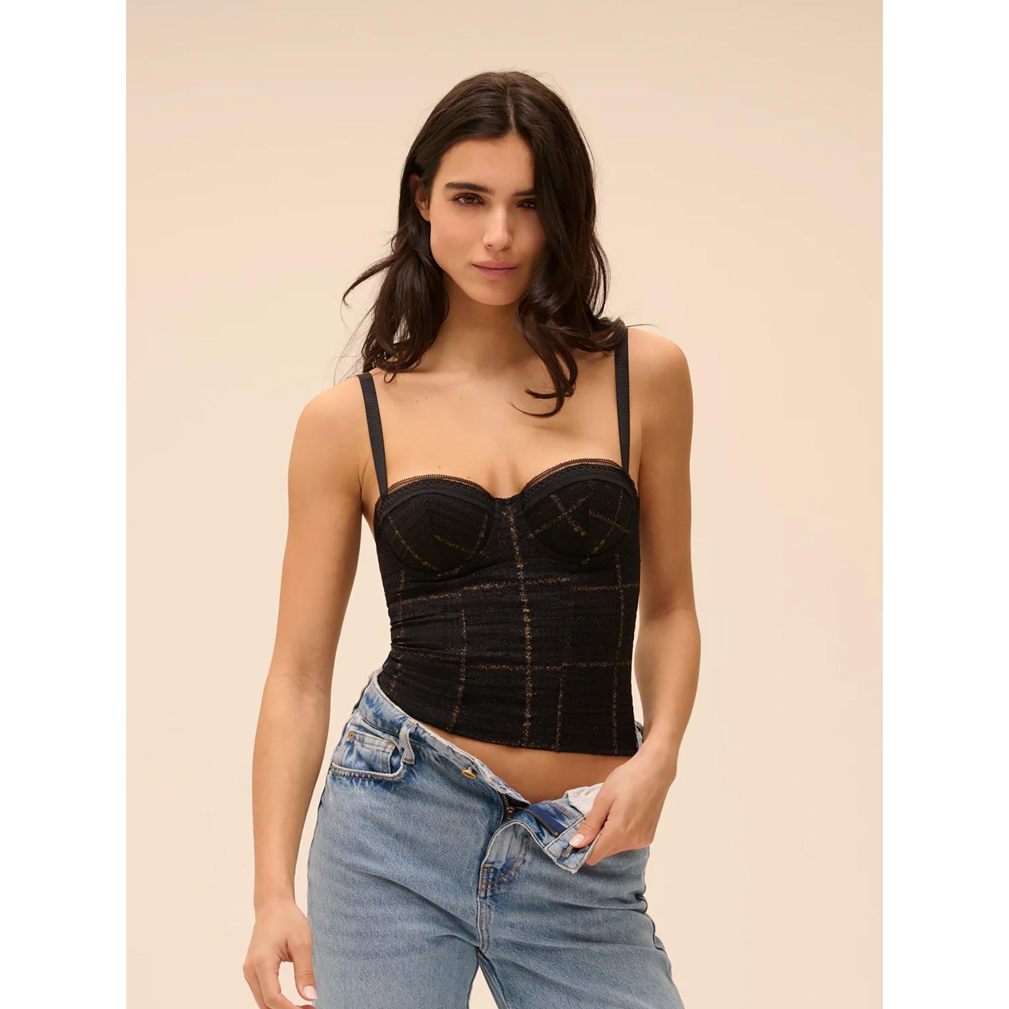 SIMONE PERELE Bustier Dentelle Leavers Maille Half-Cup  