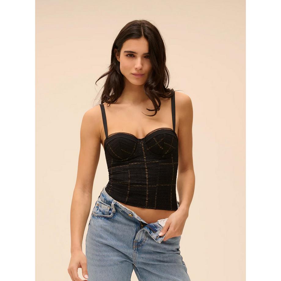 SIMONE PERELE Bustier Pizzo Leavers Maglia Half-Cup  