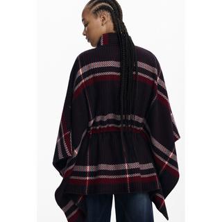 Desigual Tartan Poncho mit Reissverschluss  
