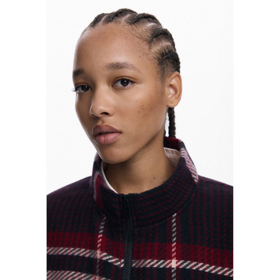 Desigual Tartan Poncho  