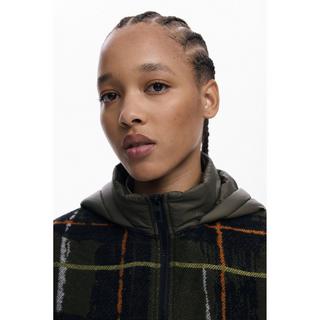 Desigual Karierter Poncho mit Kapuze  