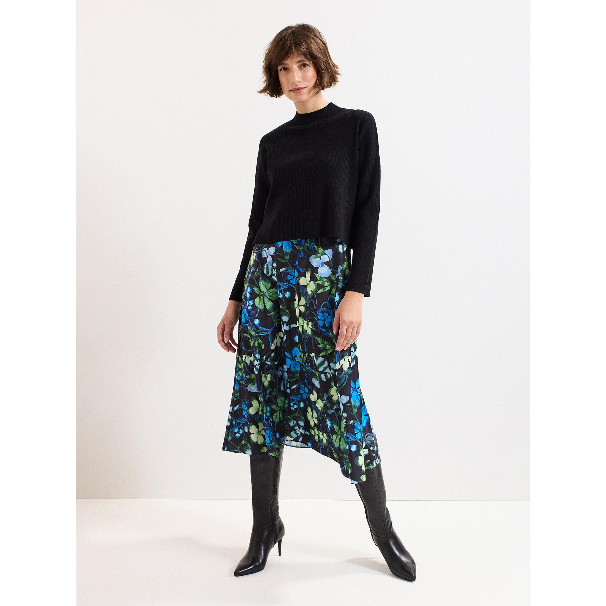 Phase Eight Robe Midi Superposée Fleurie Tricotée  