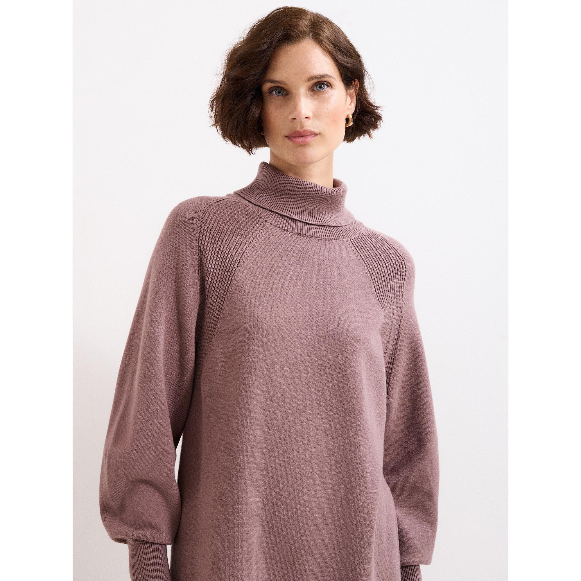 Phase Eight Ellie Knit Robe Mini Col Roulé  