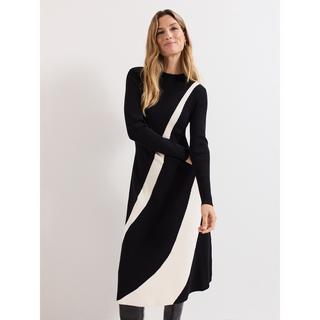 Phase Eight Julie Motivo Vortice Abito Midi in Maglia a Coste  