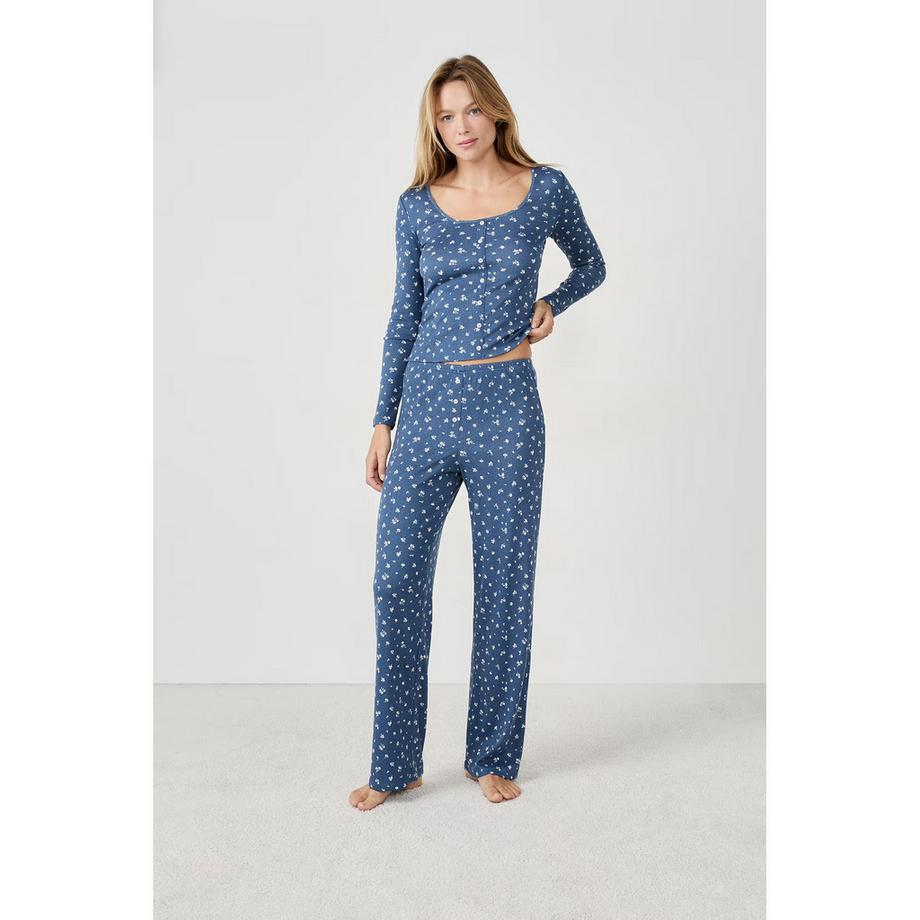 Etam Bettina Pantaloni pigiama con stampa floreale  