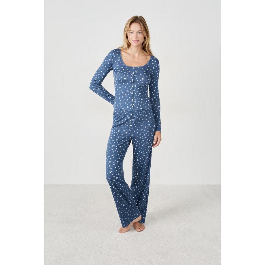 Etam Bettina Imprimé Floral Manches Longues T-Shirt  