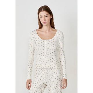 Etam Bettina T-Shirt Maniche Lunghe Stampa Floreale  