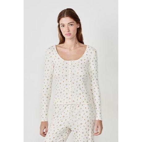 Etam Bettina T-Shirt Maniche Lunghe Stampa Floreale  