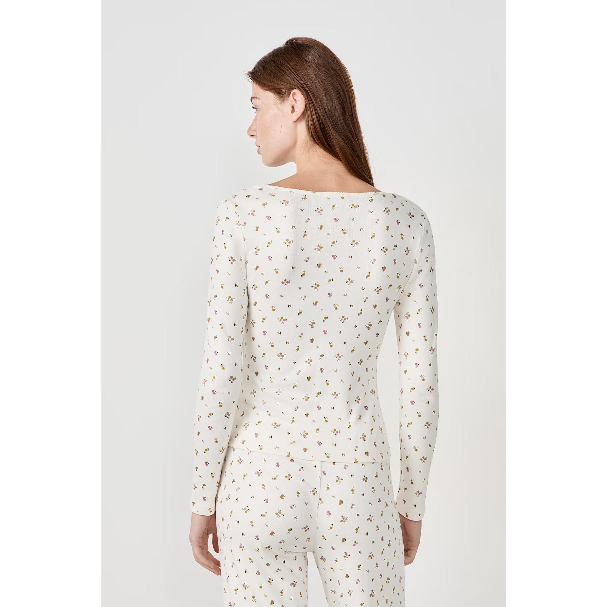 Etam Bettina T-Shirt Maniche Lunghe Stampa Floreale  