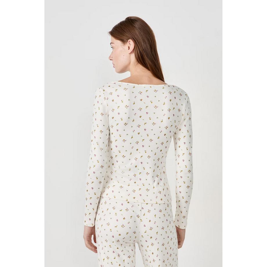 Etam Bettina Blumenmuster Langarm T-Shirt  