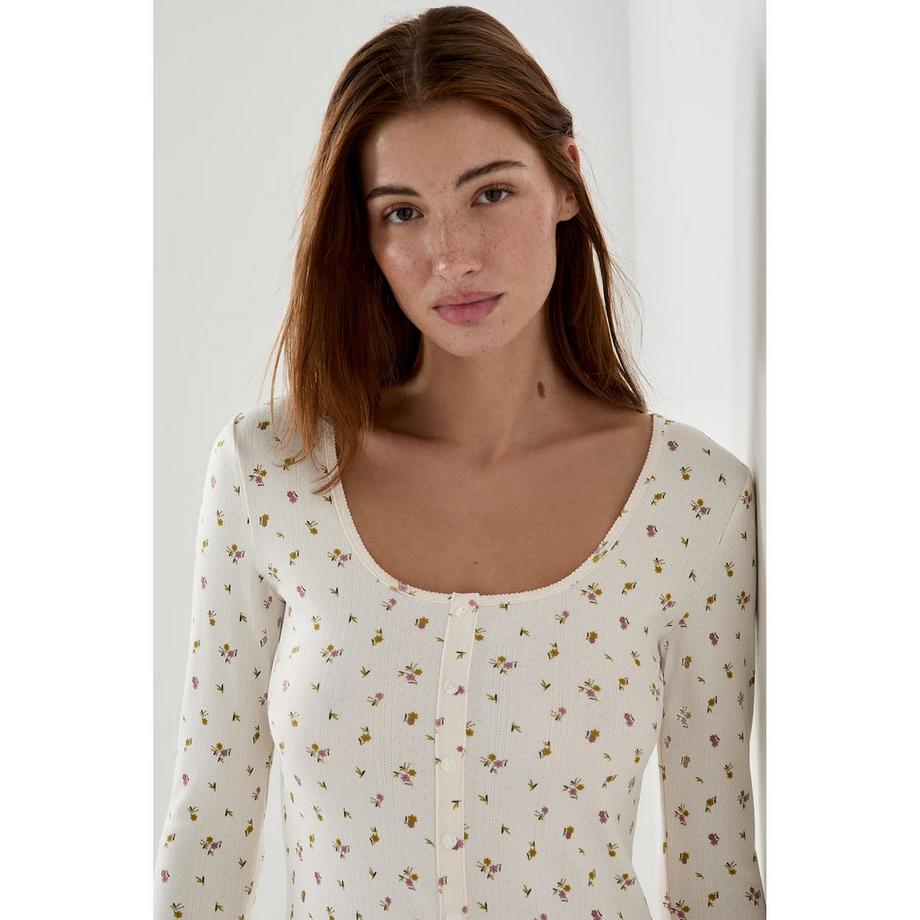 Etam Bettina Blumenmuster Langarm T-Shirt  