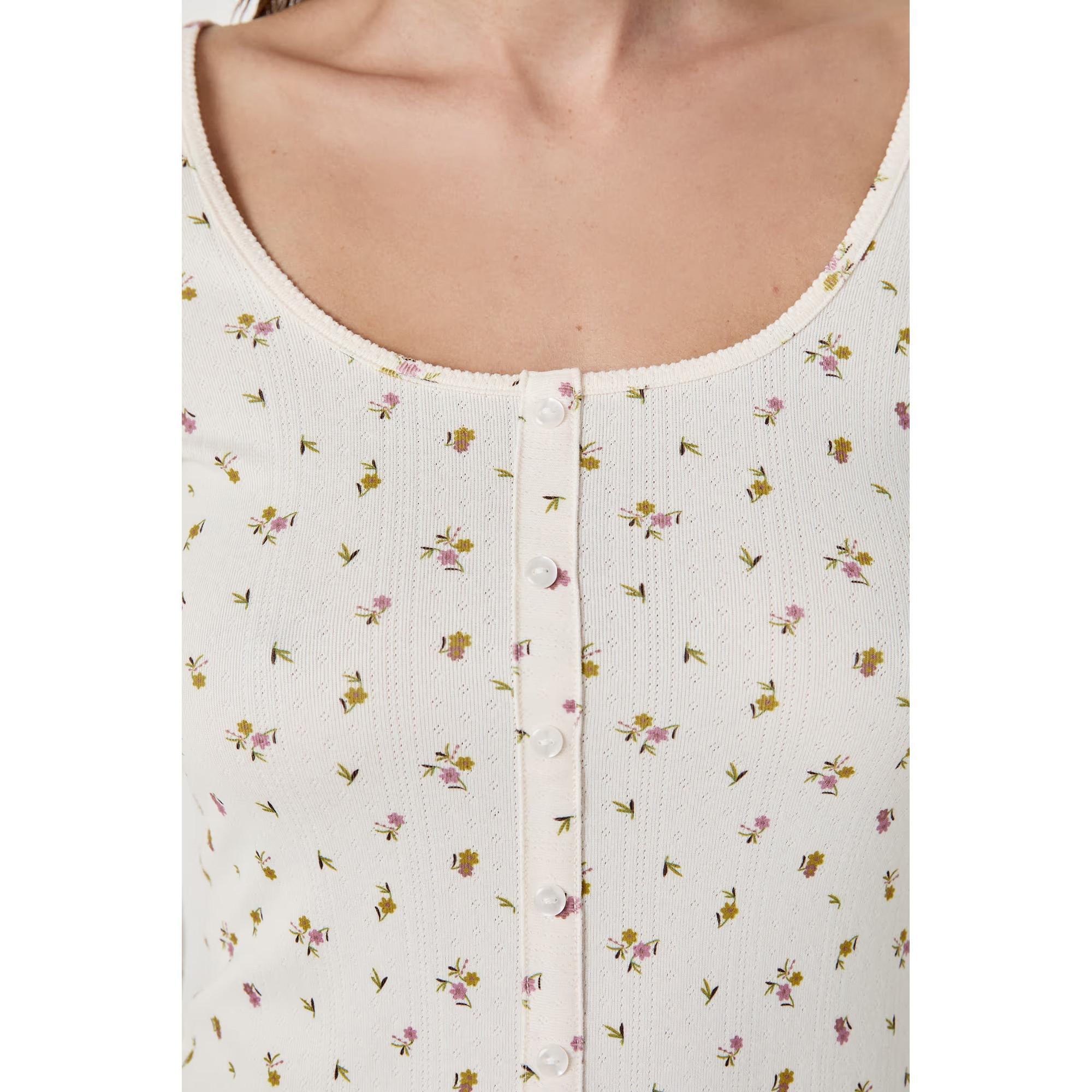 Etam Bettina T-Shirt Maniche Lunghe Stampa Floreale  