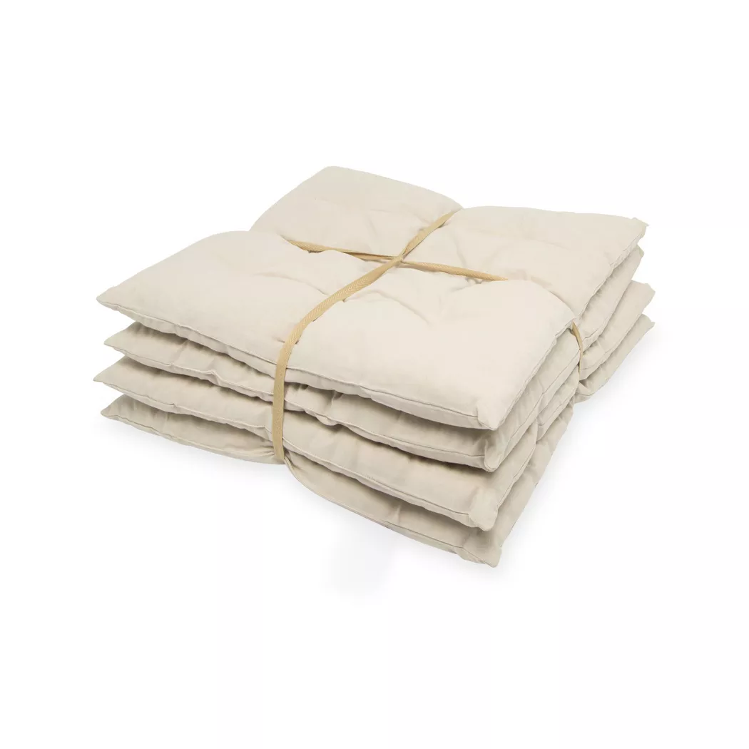 Manor - Sitzkissen 4er Set, 45 x 45 cm, Hellgrau