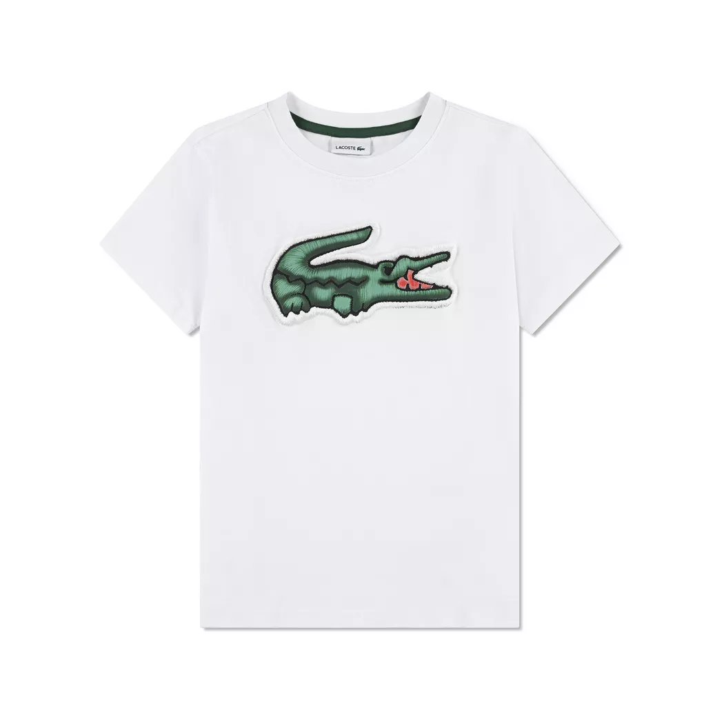 Lacoste Kids T-shirt à Manches Courtes Core White 10A Garçons 3