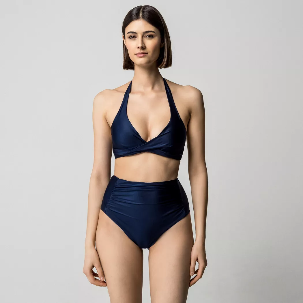 Manor Woman High Waist Bikini Bottoms Navy XL