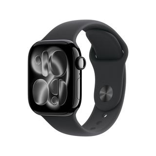 Apple AW Series 11 GPS 42mm Jet Black Aluminium Case with Black Sport Band - S/M Smartwatch 
