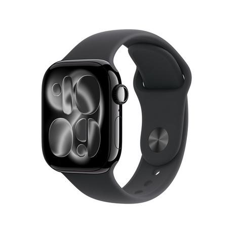 Apple AW Series 11 GPS 42mm Jet Black Aluminium Case with Black Sport Band - S/M Smartwatch 