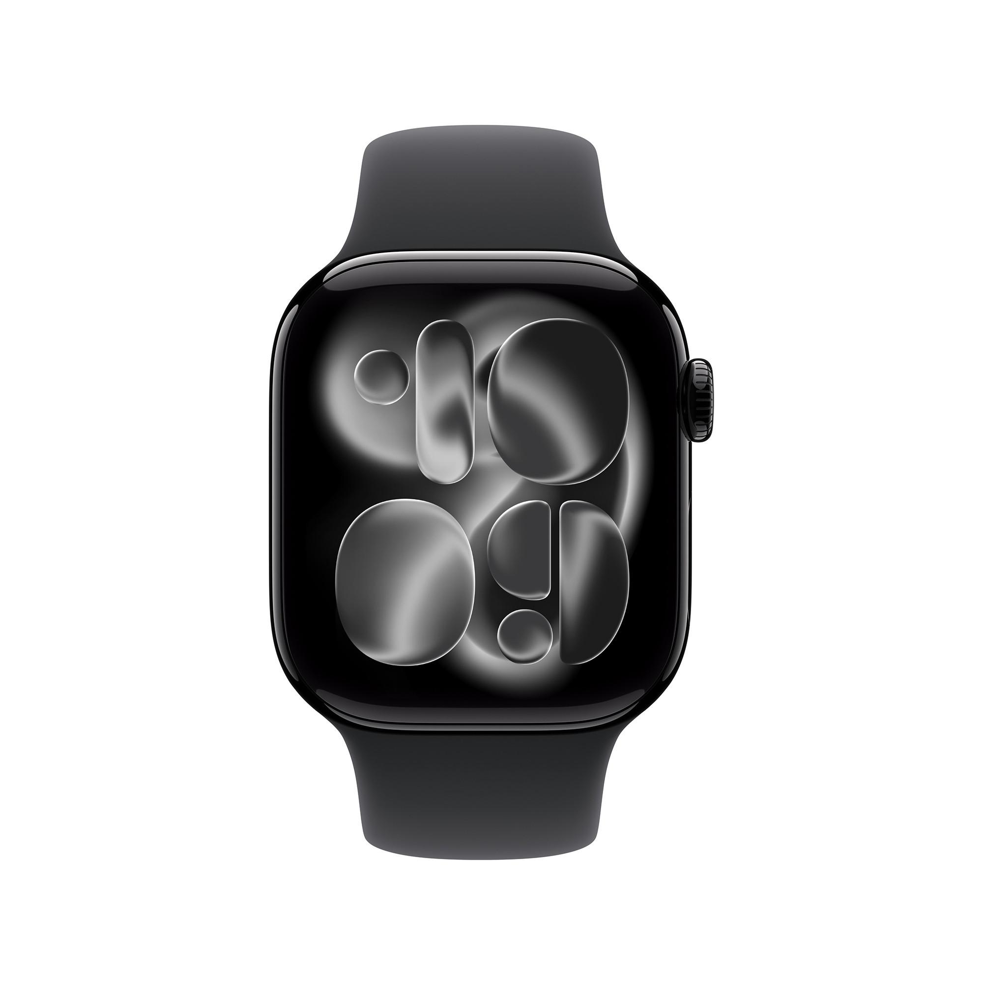 Apple AW Series 11 GPS 42mm Jet Black Aluminium Case with Black Sport Band - S/M Smartwatch 