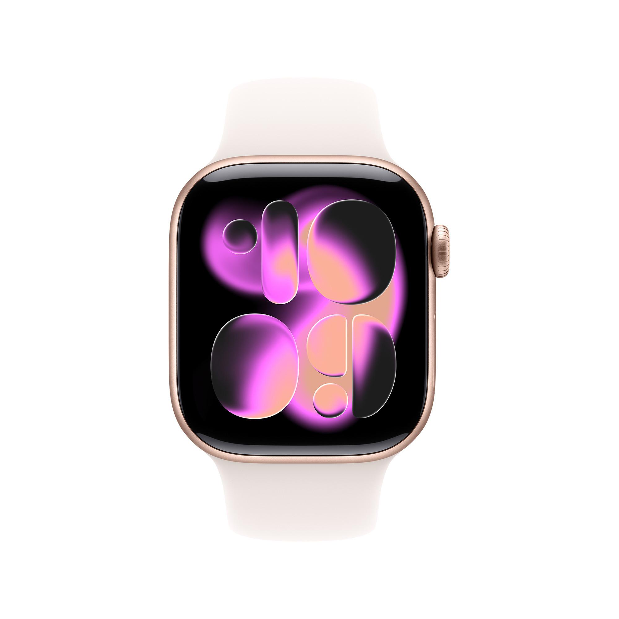 Apple AW Series 11 GPS 42mm Rose Gold Aluminium Case with Light Blush Sport Band - S/M Smartwatch 