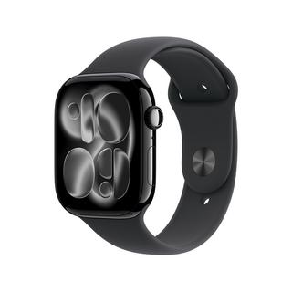 Apple AW Series 11 GPS 46mm Jet Black Aluminium Case with Black Sport Band - S/M Smartwatch 
