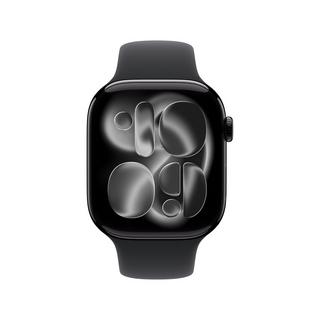Apple AW Series 11 GPS 46mm Jet Black Aluminium Case with Black Sport Band - S/M Smartwatch 