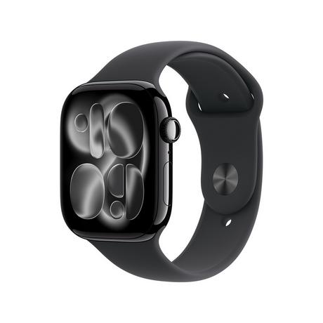 Apple AW Series 11 GPS 46mm Jet Black Aluminium Case with Black Sport Band - M/L Smartwatch 