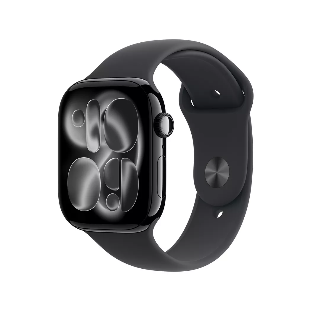 Apple Watch Series 11 GPS 46 mm boîtier en aluminium bracelet de sport noir M/L